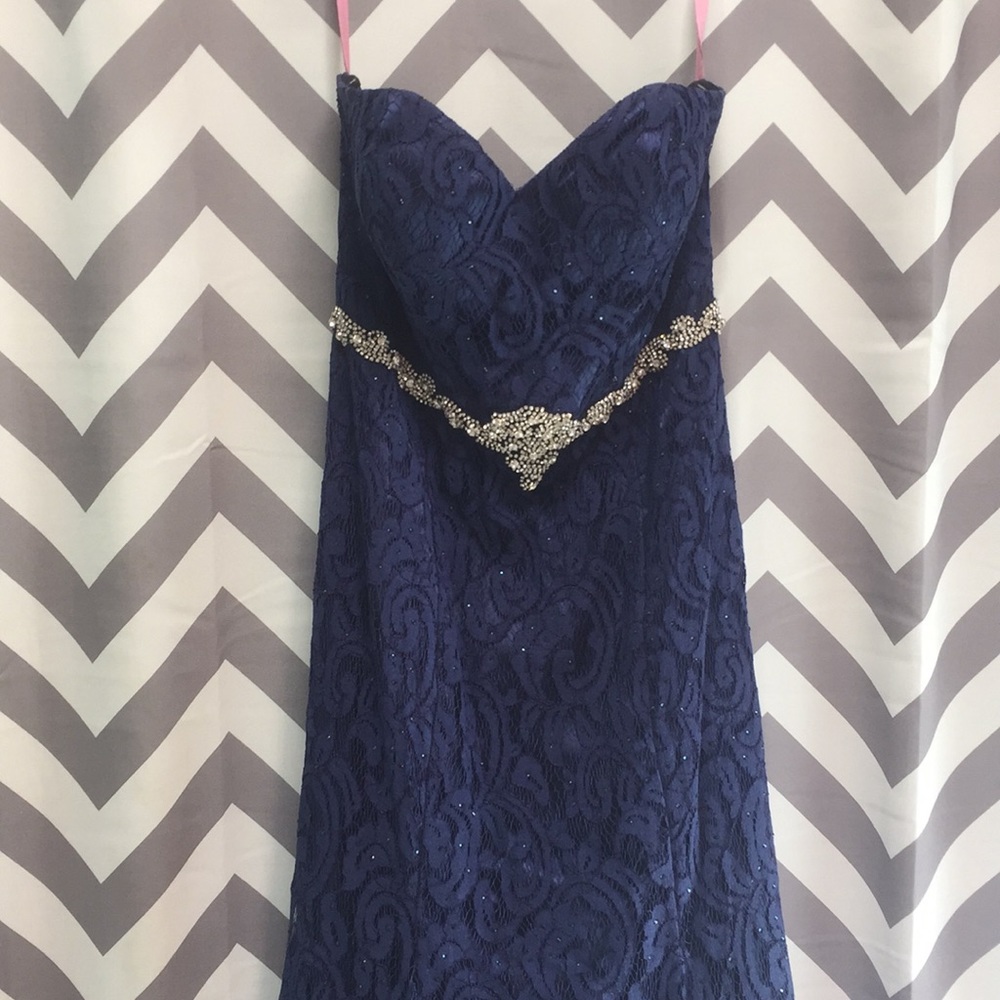 Navy blue prom dress